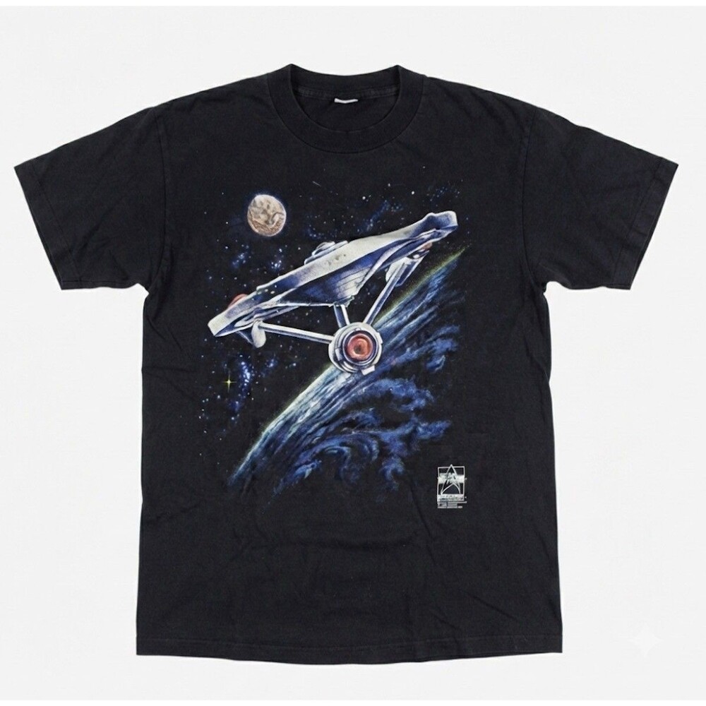 Vintage 1991 CHANGES Star Trek Enterprise 25th Anniversary Shirt Men's Sz M NEW!